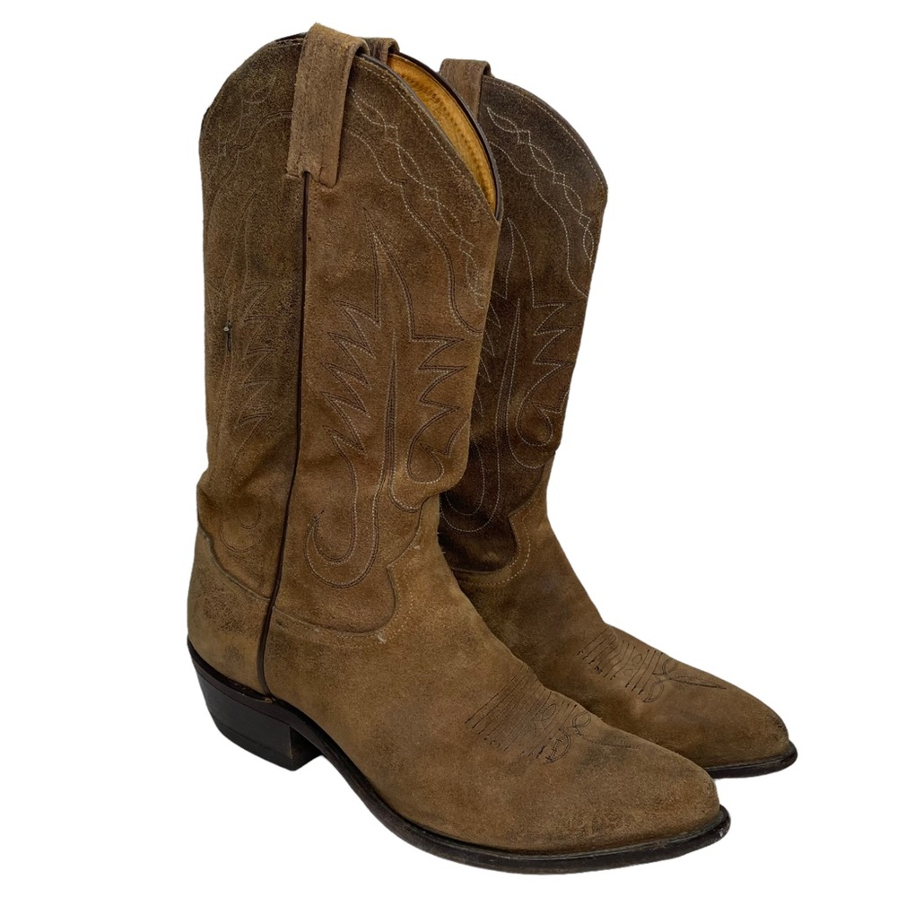 Tony Lama’s Suede Leather Cowboy Cowgirl Western Boots